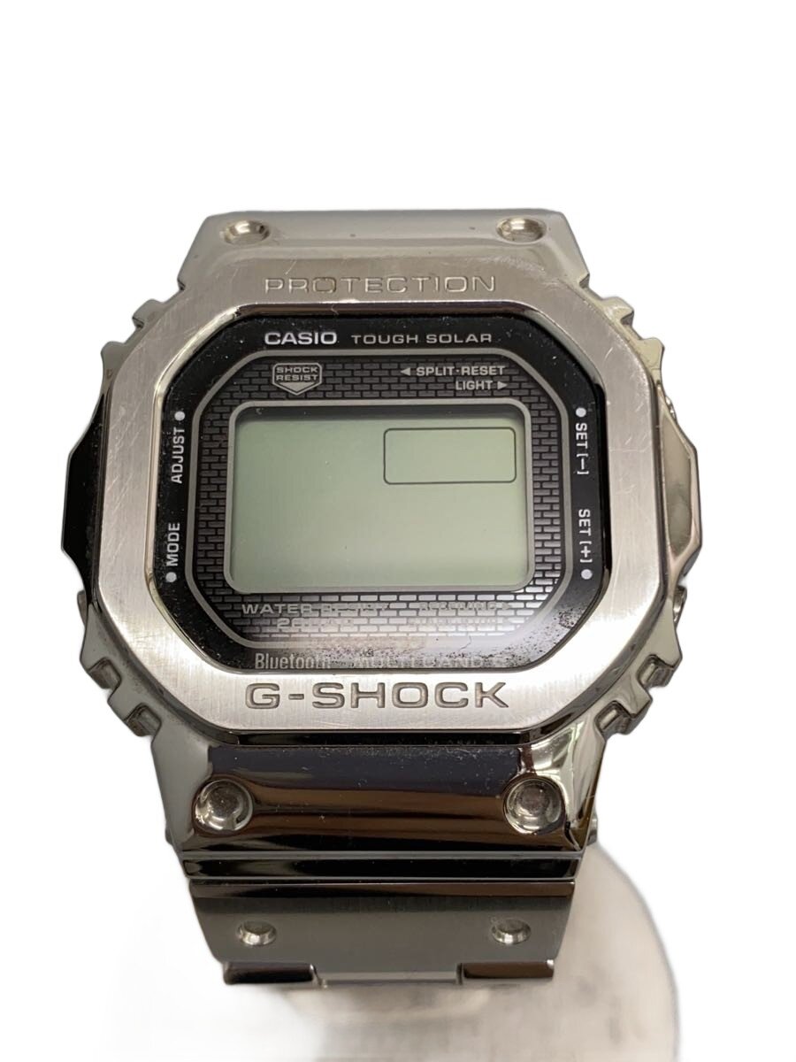 【中古】CASIO◆ソーラーウォッチ・G-SHOCK/デジタル/SLV【服飾雑貨他】