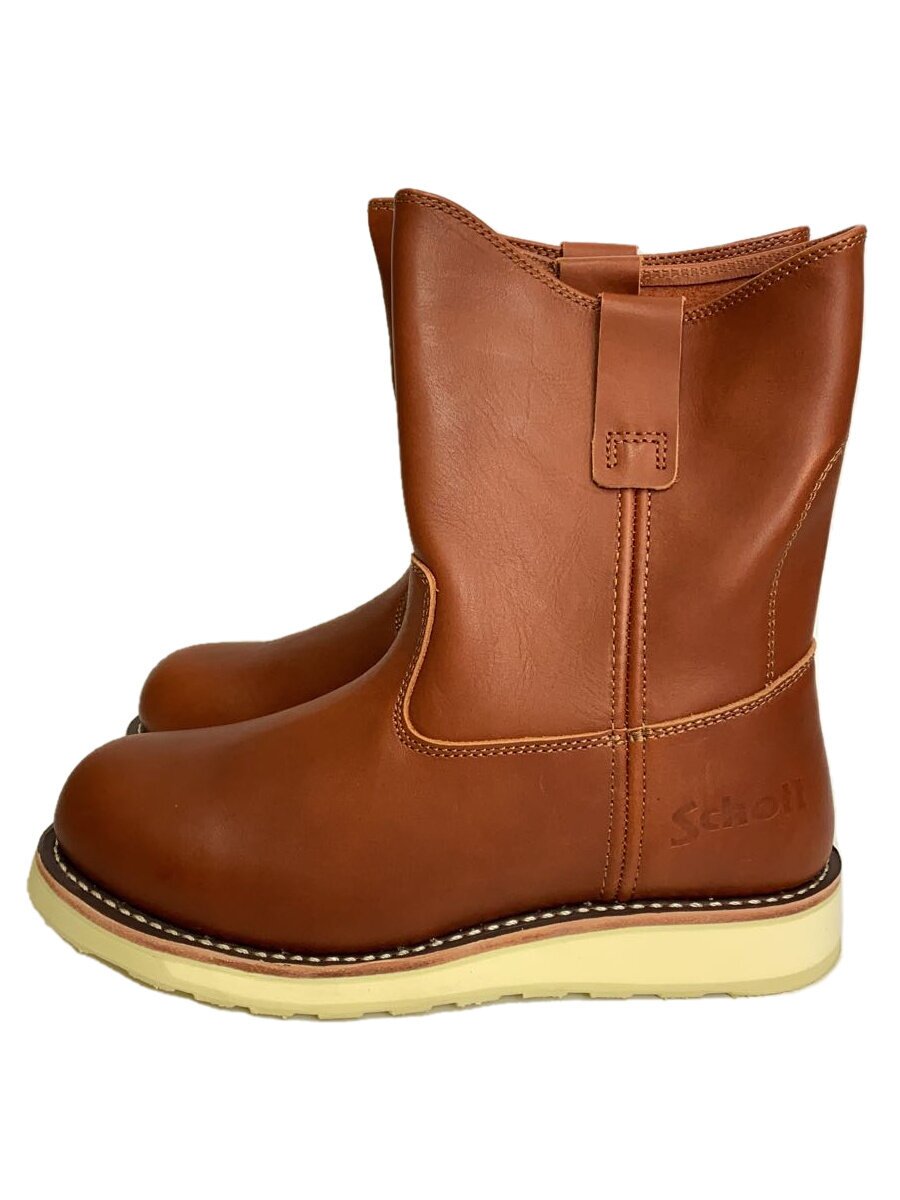 【中古】Schott◆Wellington boots/ブーツ/US9/BlickRed/なめし革/S24100【シューズ】