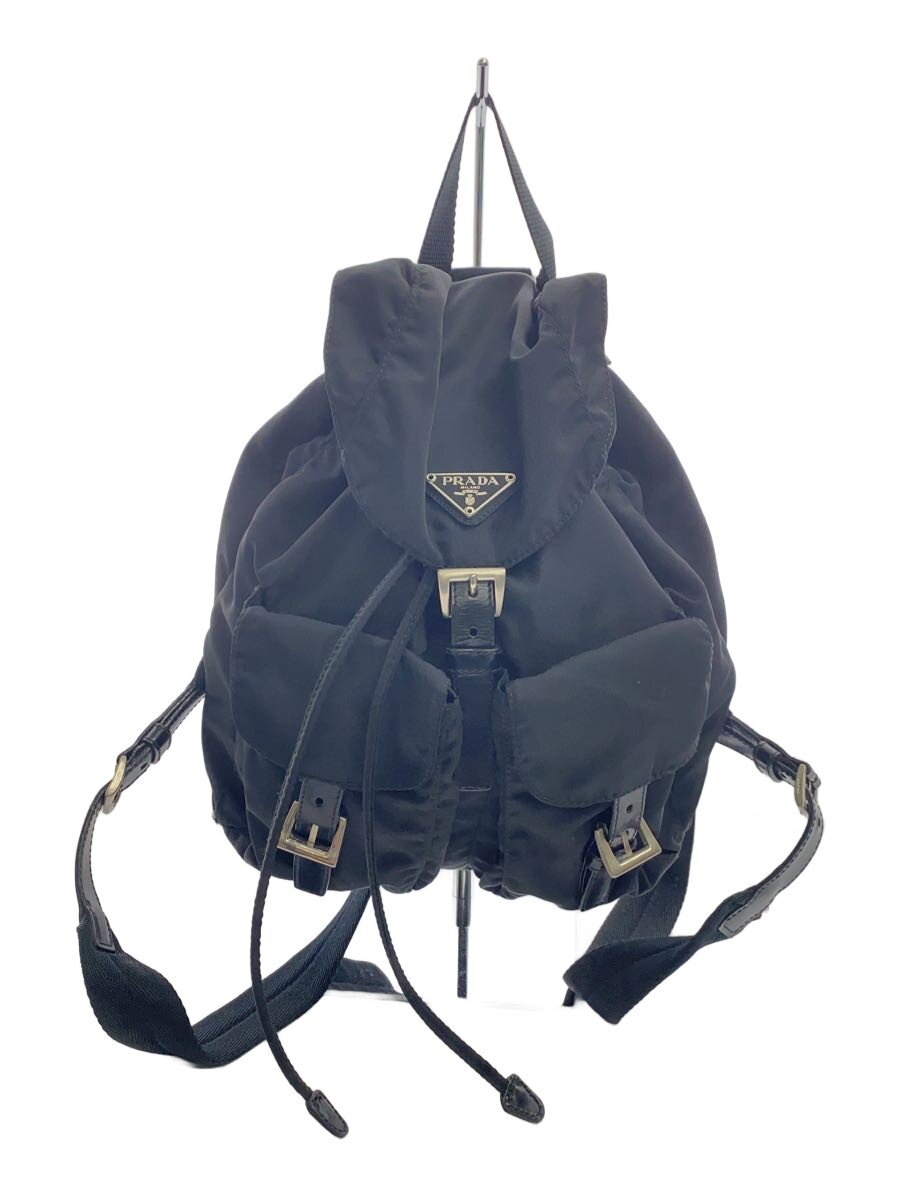 【中古】PRADA◆背嚢/ナイロン/BLK/B6677【御徒面子】