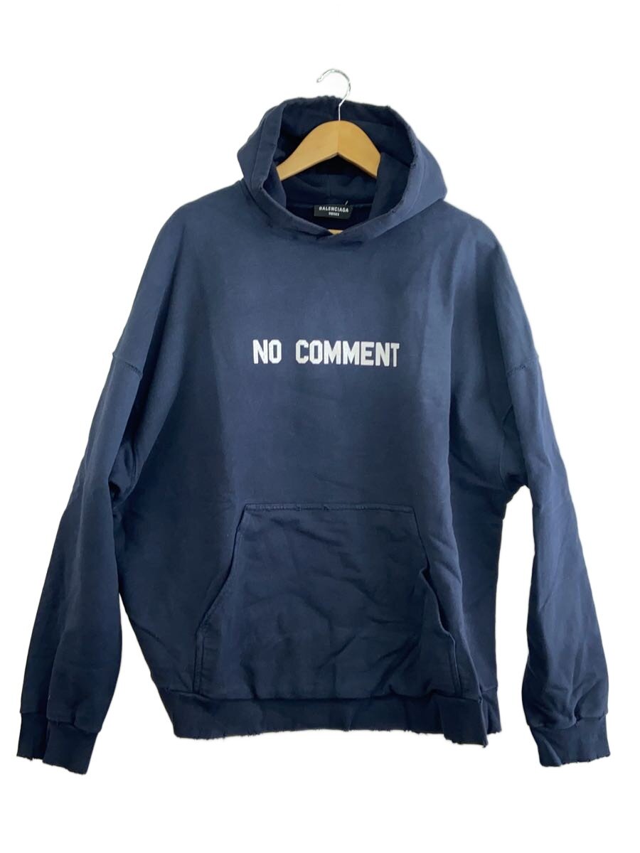 【中古】BALENCIAGA◆21年/NO COMMENT/パーカー/スウェット/ダメージ加工/2/コットン/NVY/674988//【メンズウェア】｜2ｎｄ STREET 店