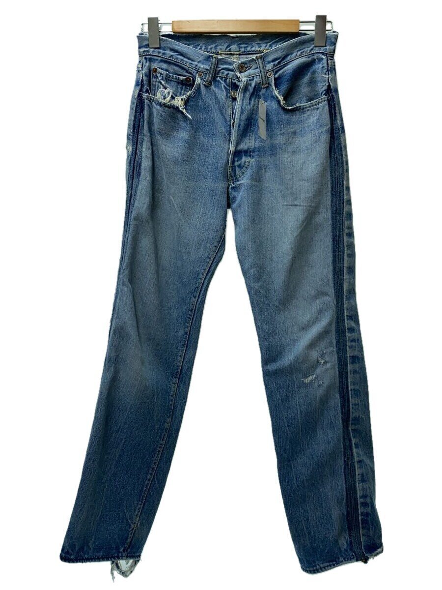 【中古】Levi’s◆501/50-60s/引っ切り無いズボン下/--/ジーンズ/IDG/取り繕いあり/名取り草裏点点/V編み目【メンズウェア】