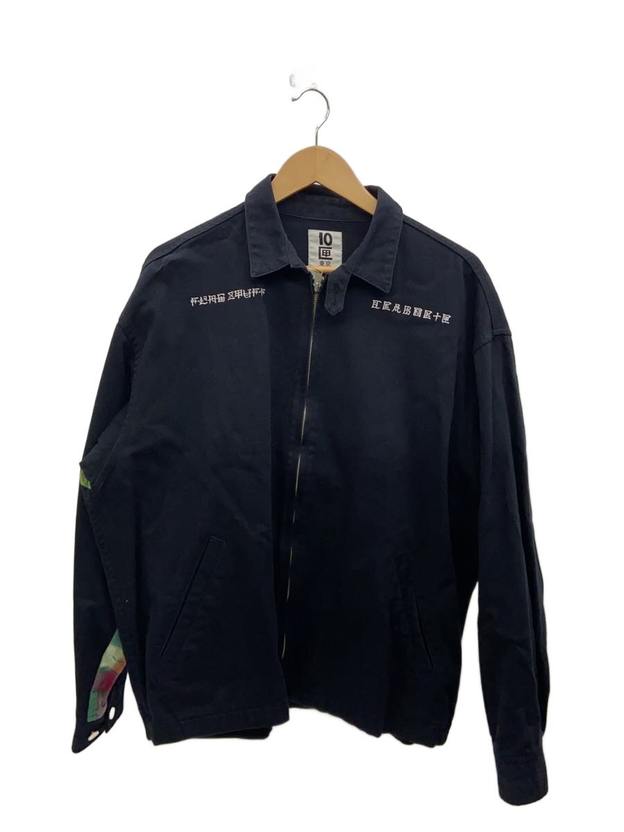 【中古】TENBOX◆上衣/XL/綿織物/BLK/無地【メンズウェア】