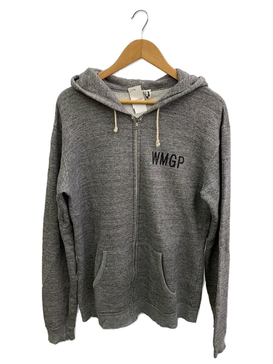 【中古】WACKO MARIA◆ジップパーカー/XL/綿織物/GRY/無地【メンズウェア】