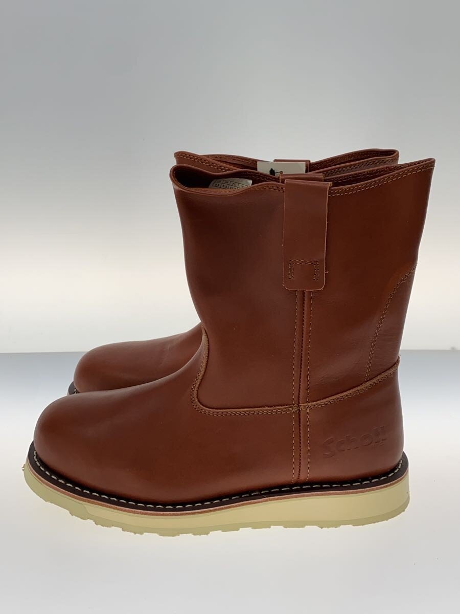 【中古】Schott◆Wellington boots/ブーツ/US9.5/BlickRed/なめし革/S24100【シューズ】