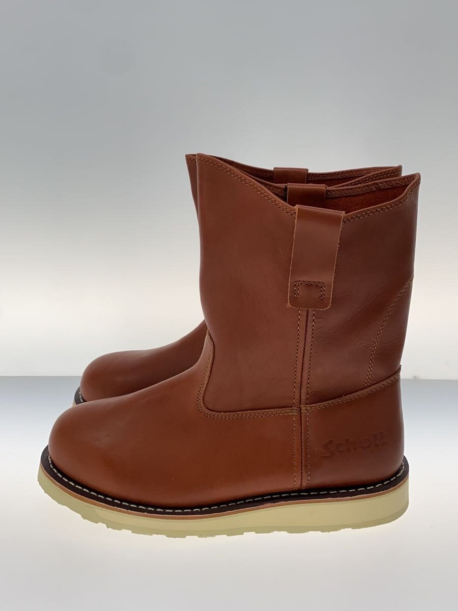 【中古】Schott◆Wellington boots/ブーツ/US10/BlickRed/なめし革/S24100【シューズ】