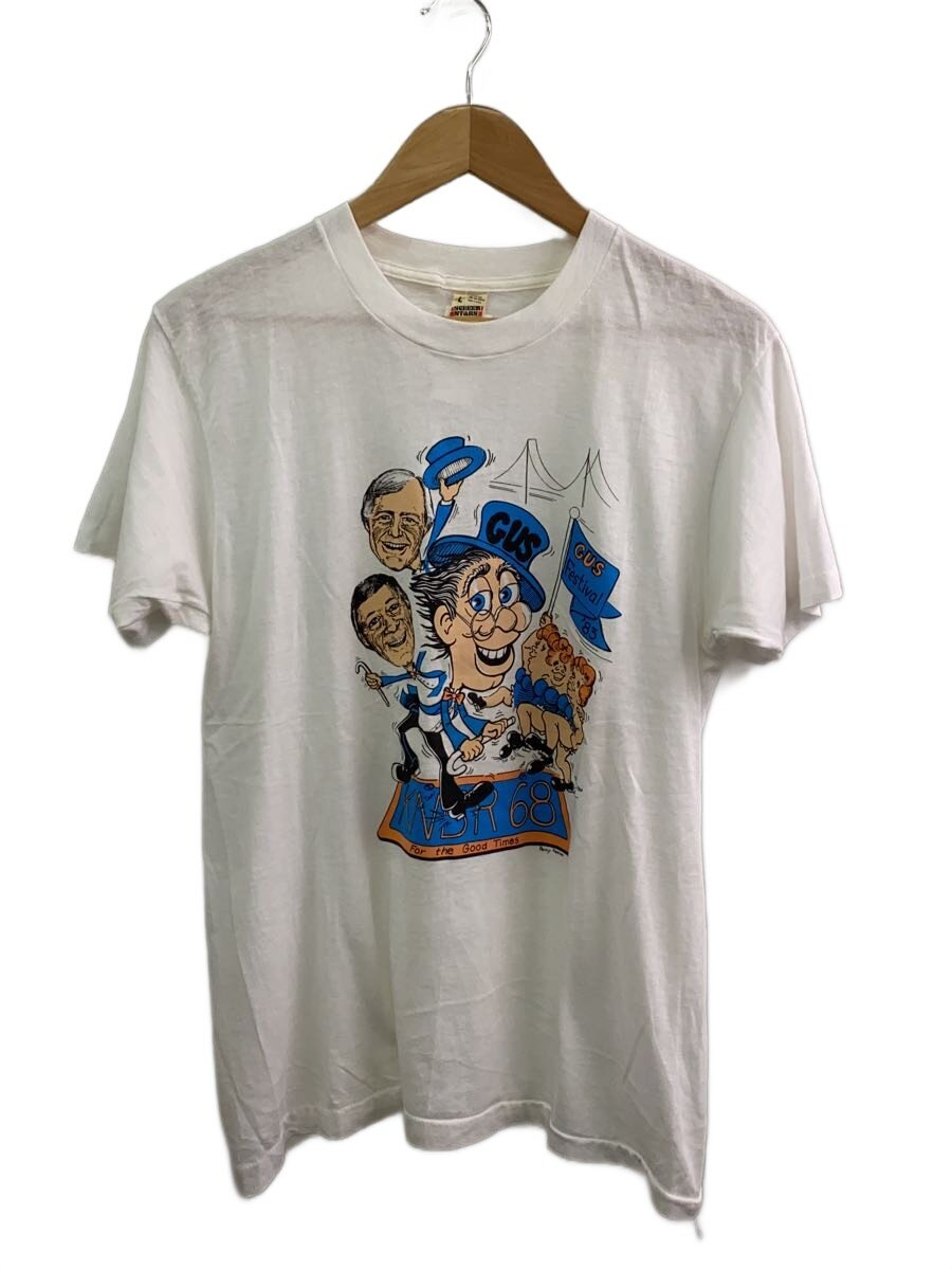 【中古】SCREEN STARS◆プルオーバー/L/綿織物/WHT/無地【メンズウェア】