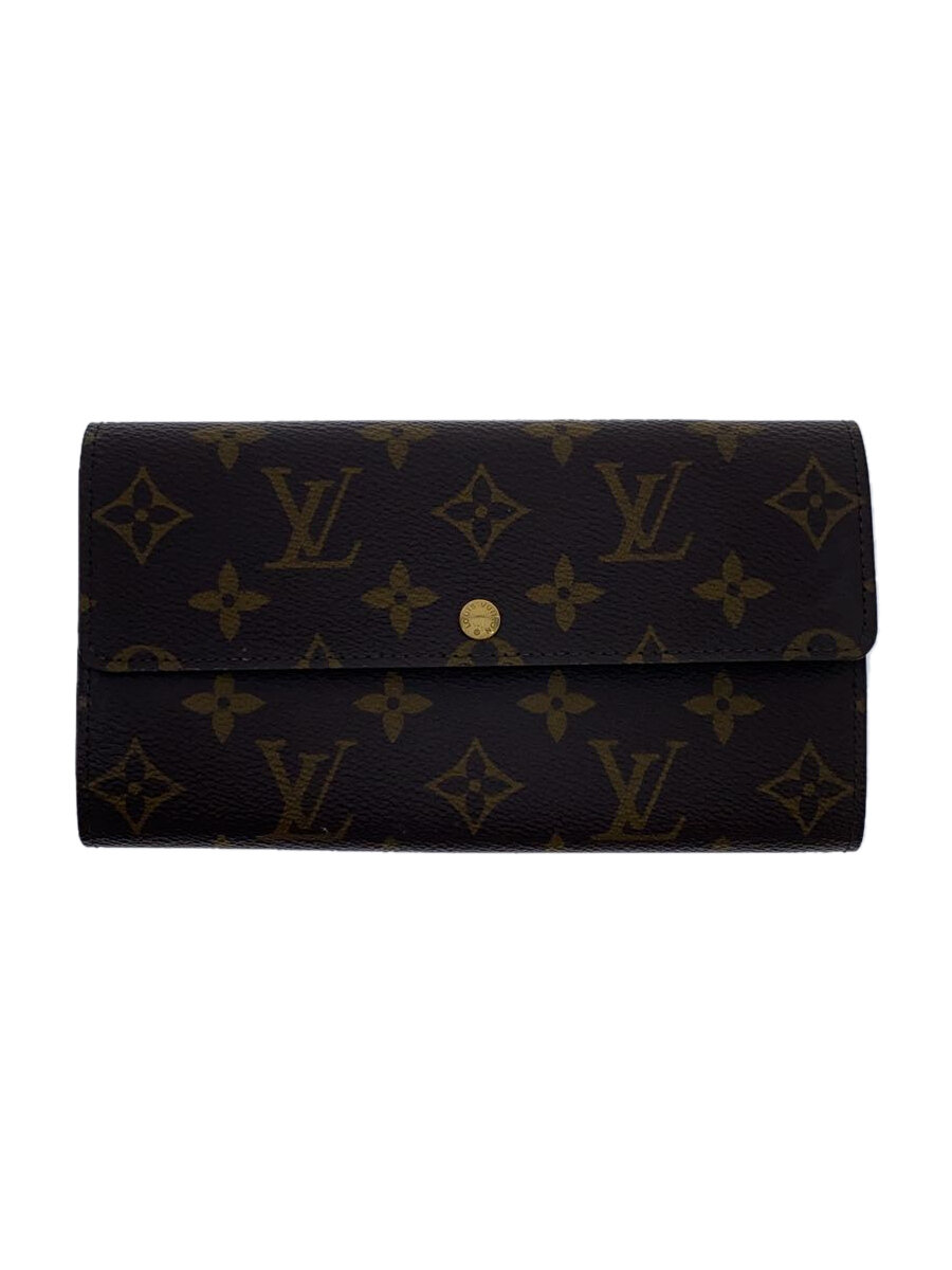 【中古】LOUIS VUITTON◆2)ポシェット・ポルト・モネ・クレディ_モノグラム・帆布_BRW/PVC/BRW/レディース//【服飾雑貨他】