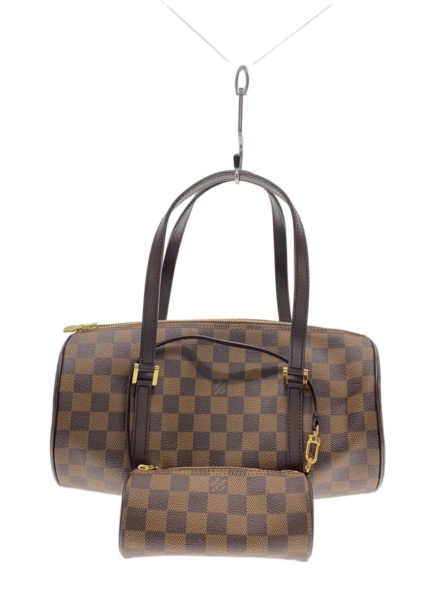 【中古】LOUIS VUITTON◆1)パピヨン30_ダミエ・エベヌ_BRW/PVC/BRW【御徒面子】