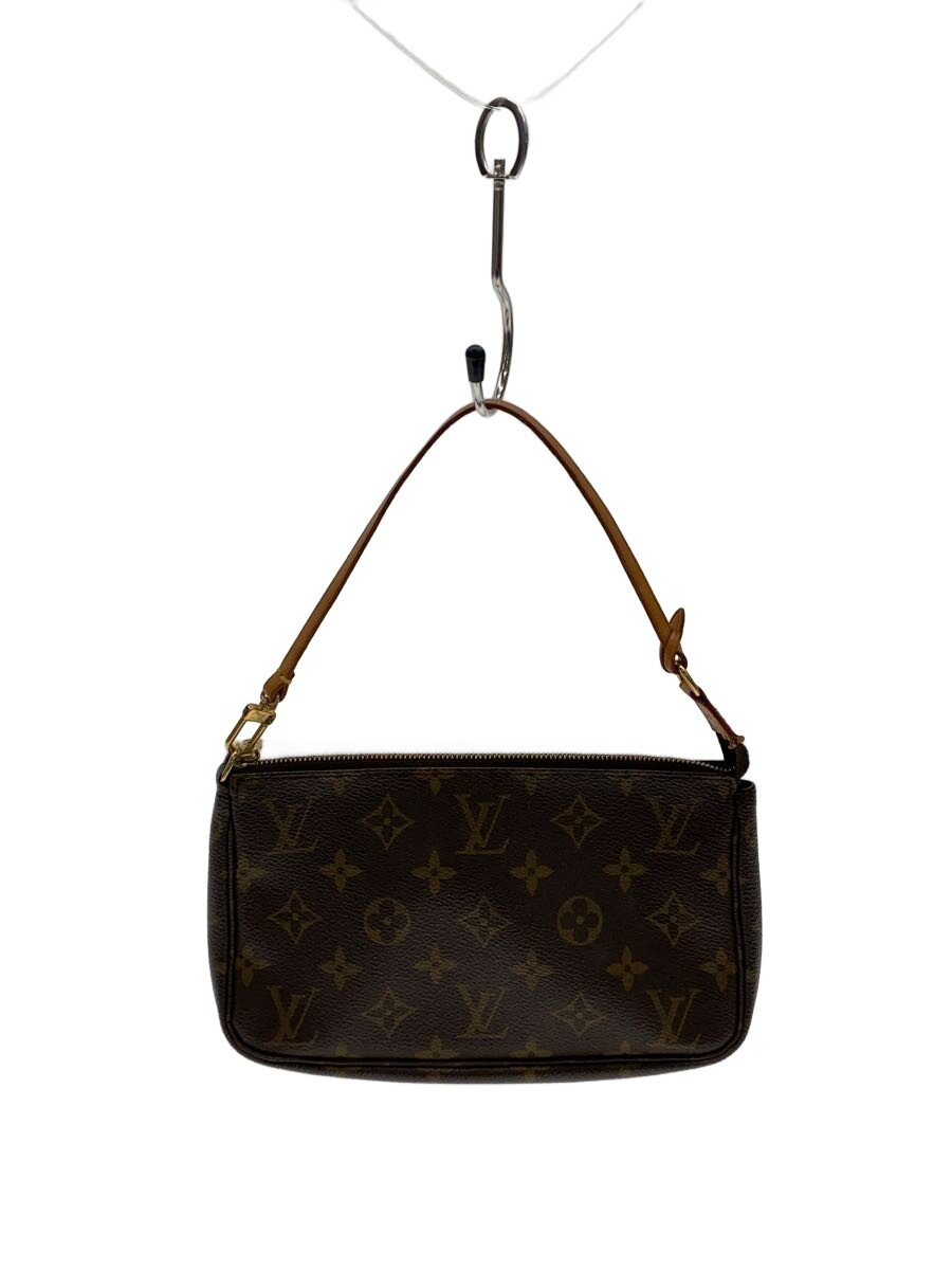 【中古】LOUIS VUITTON◆1)ポシェット・アクセソワール_モノグラム・帆布/PVC/BRW【御徒面子】