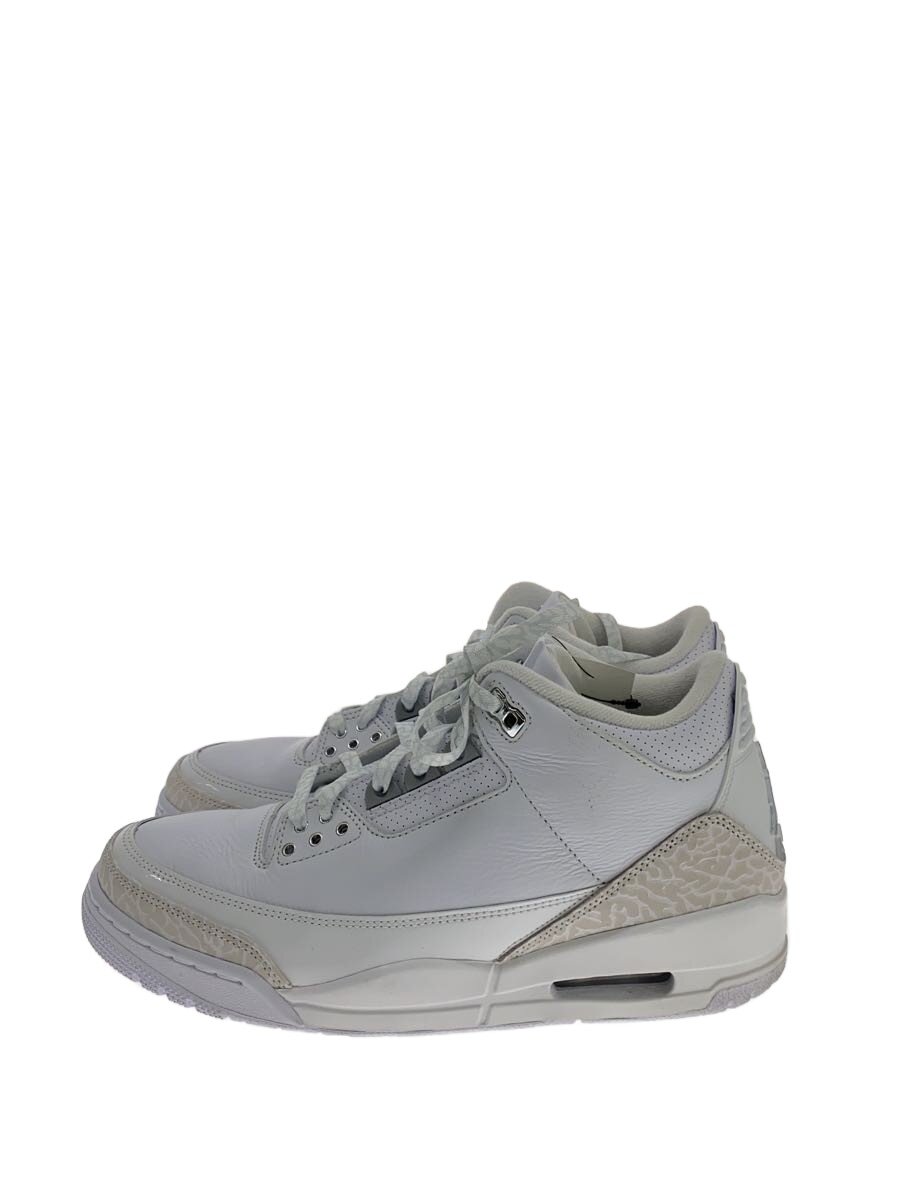 【中古】NIKE◆AIR JORDAN 3_エアジョーダン 3/27糎/WHT【シューズ】