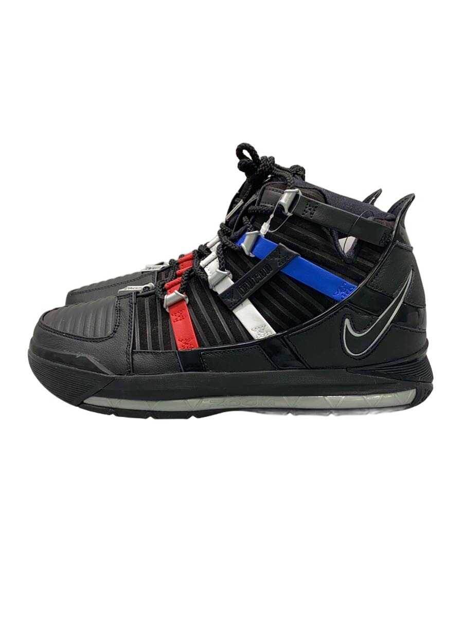 【中古】NIKE◆ZOOM LEBRON 3 QS_望遠レンズ レブロン 3 クイックストライク/27珊/BLK【シューズ】