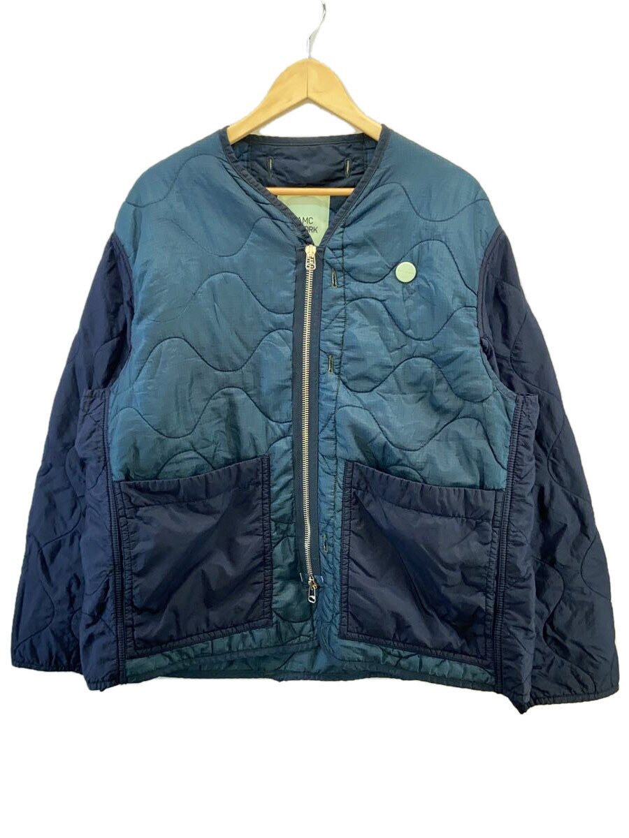 【中古】OAMC(OVER ALL MASTER CLOTH)◆RE:WORK OVERDYED M-65 キルティング上衣/S/ナイロン/BLU/無地/oaxu4294【メンズウェア】