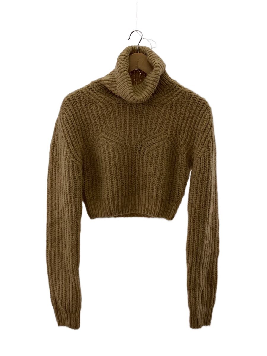 【中古】DSQUARED2◆クロップドタートルネック/編み物・プルオーバー(朦々たる)/S/羊毛/駱駝/S72HA1171【レディース御召しもの】