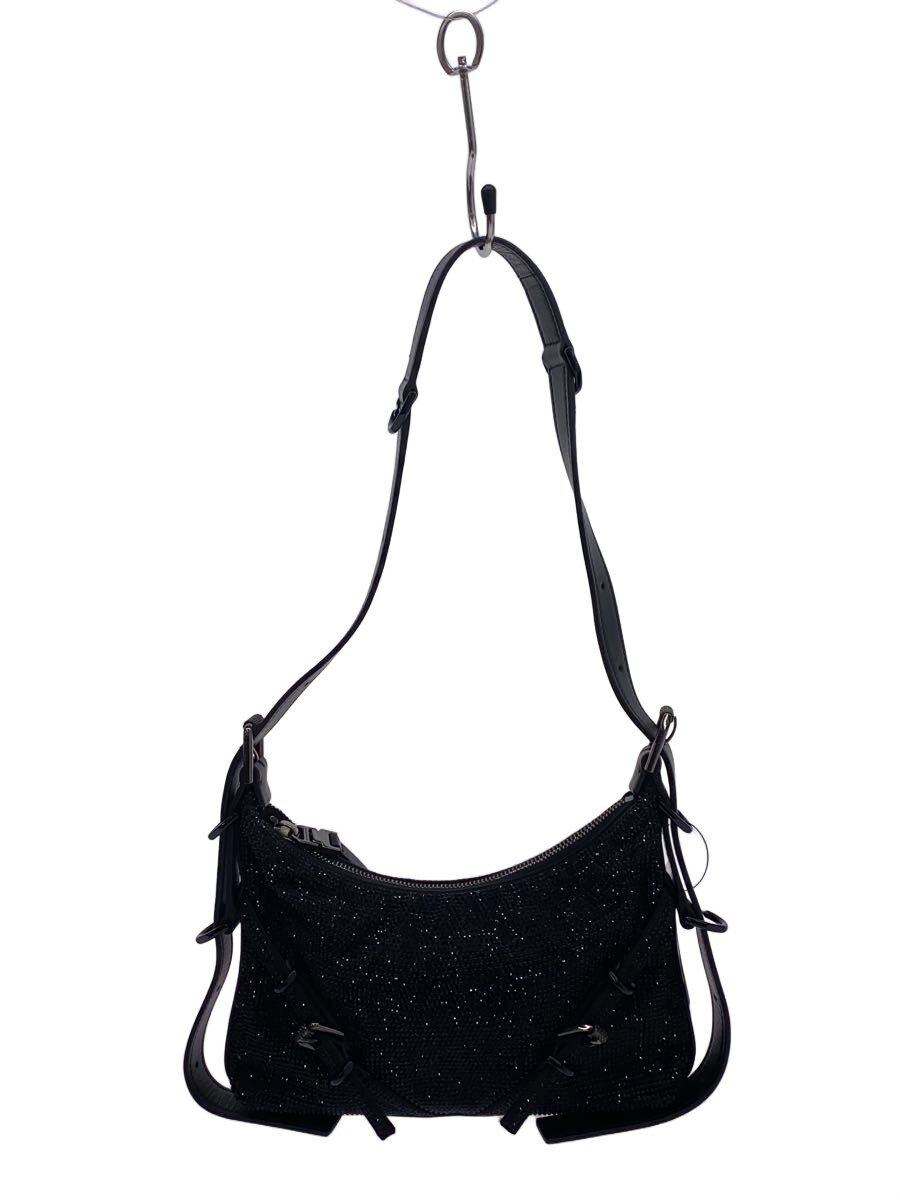 【中古】GIVENCHY◆ラインストーンショルダーバッグ/黒いこと/ショルダーバッグ/--/BLK【御徒面子】