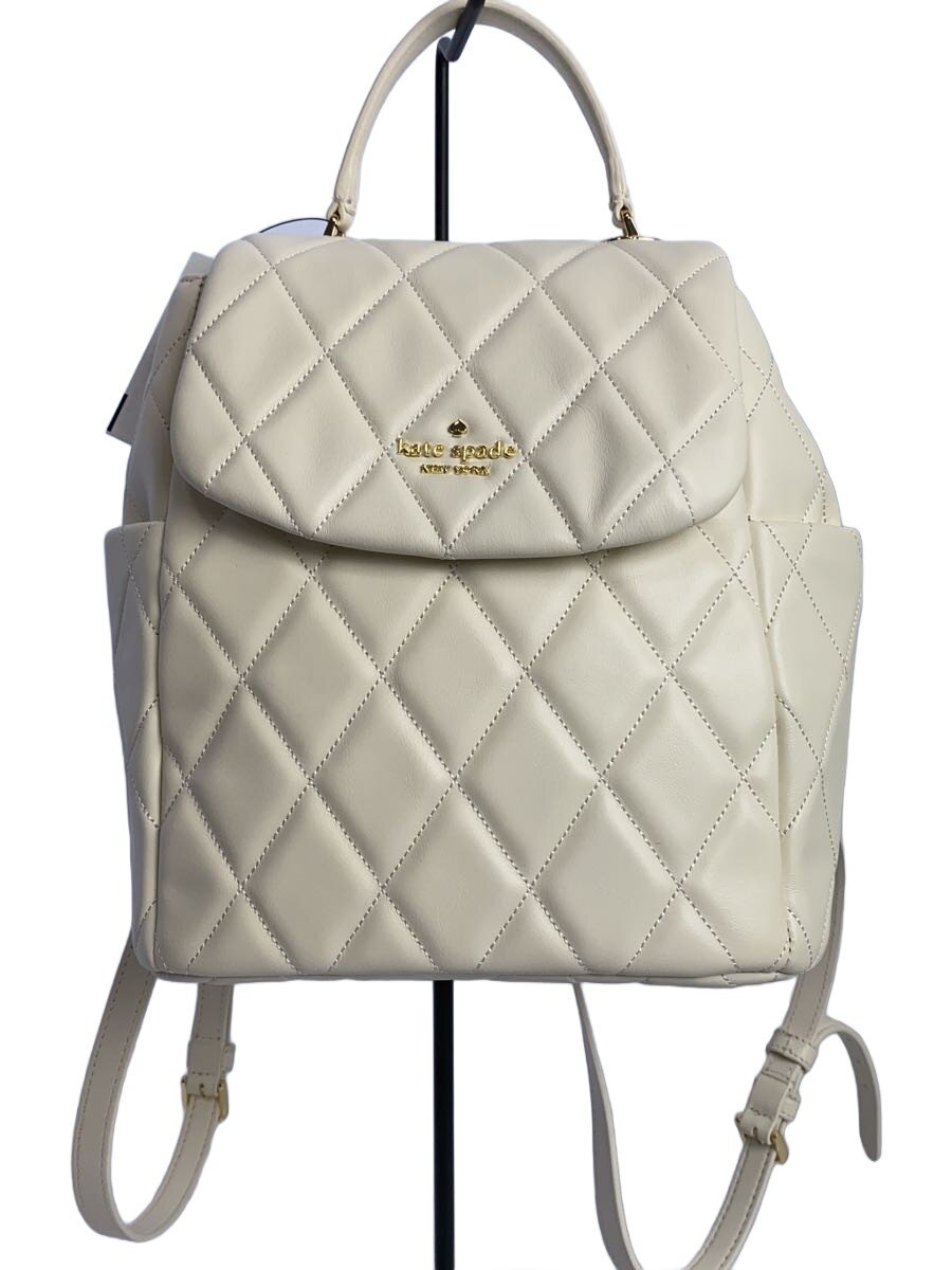 【中古】kate spade new york◆リュック/レザー/WHT【バッグ】｜2ｎｄ STREET 店