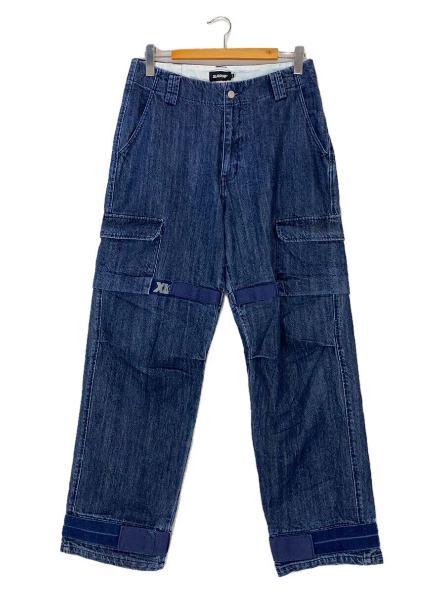 【中古】X-LARGE◆DENIM CARGO PANT/34/ジーンズ/青み/無地/01184605【メンズウェア】
