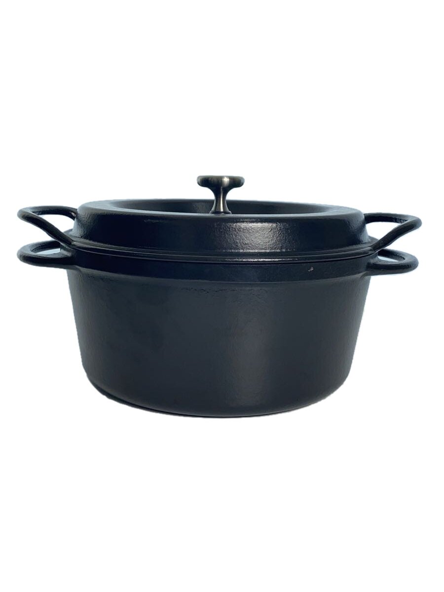 【中古】Vermicular◆鍋/容量:3.5L/サイズ:22cm/BLK/Oven pot round/無水調理鍋【キッチン用品】