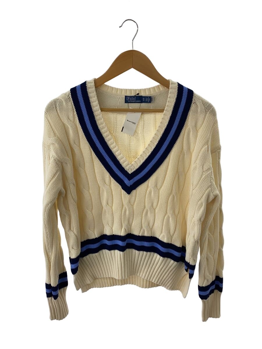 【中古】POLO RALPH LAUREN◆ニット・セーター(厚手)/XS/コットン/WHT/無地【レディースウェア】｜2ｎｄ STREET 店 10,771円