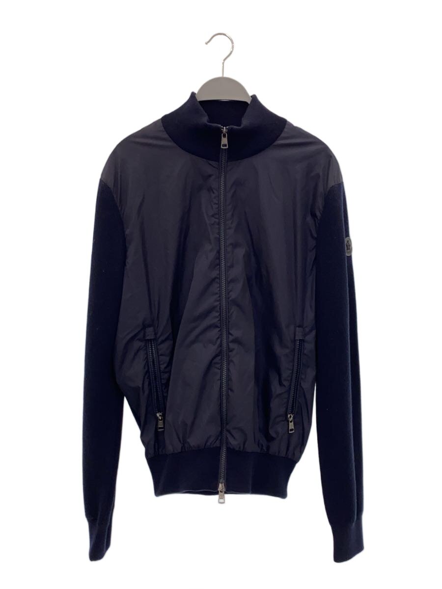 【中古】MONCLER◆編み物地うつり変わりナイロン上衣/--/ナイロン/NVY/D2091940420097551//【メンズウェア】