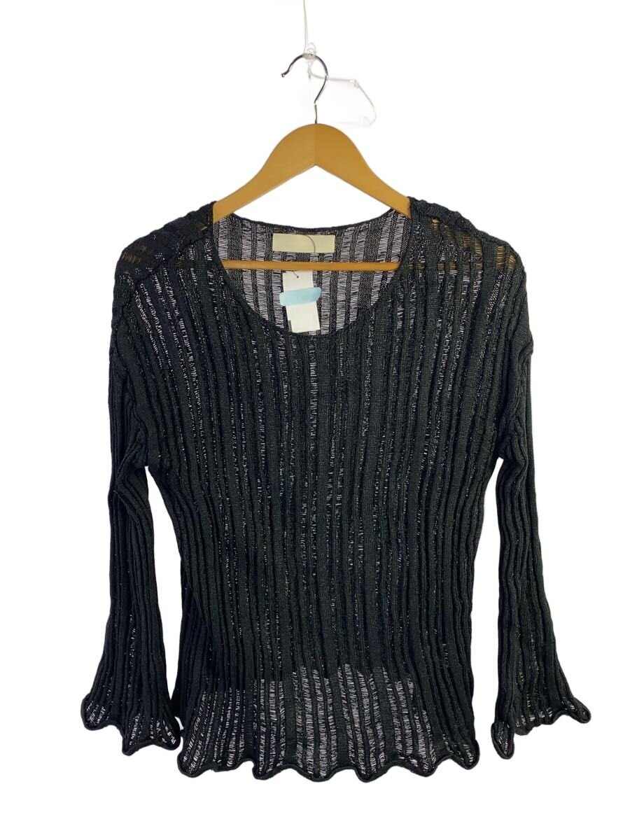 【中古】MARILYN MOON◆長袖カットソー/--/綿織物/BLK/無地/4243-144【レディース御召しもの】