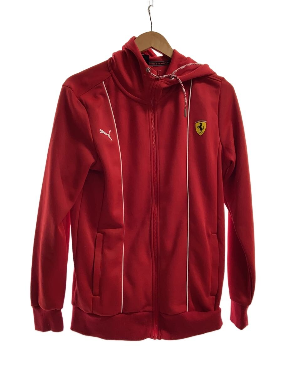 【中古】PUMA◆ジップパーカー/S/ポリエステル/RED/刷り上げる/620942-02【メンズウェア】