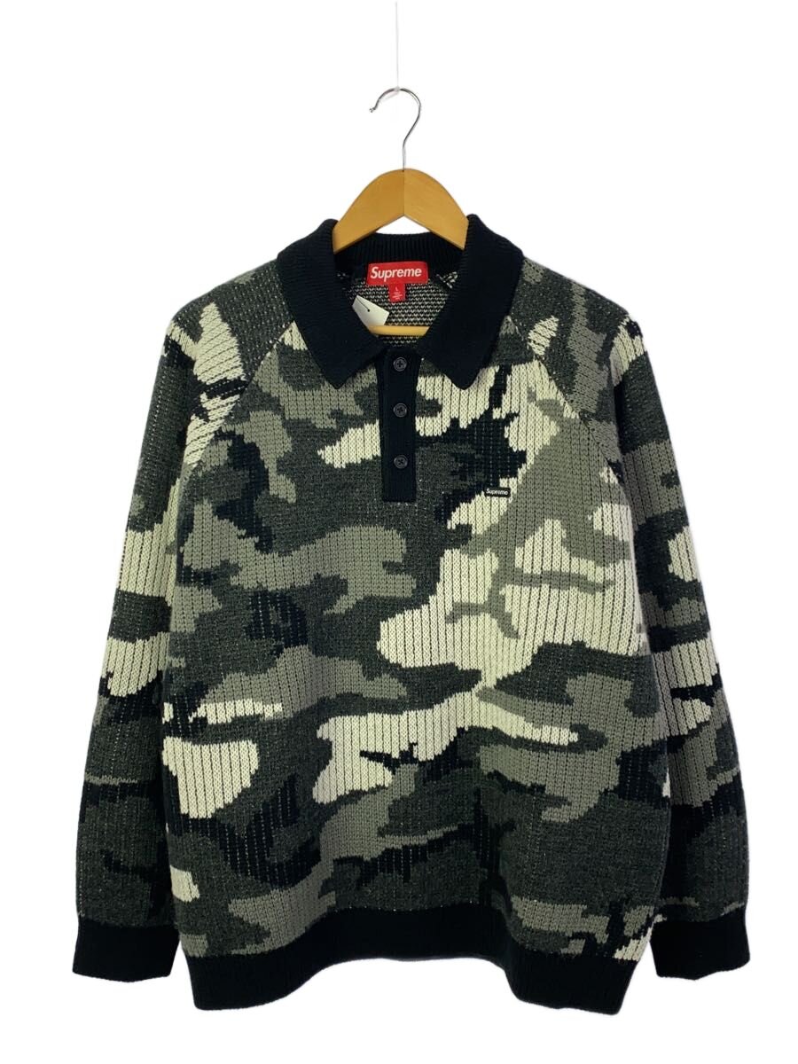 【中古】Supreme◆ニット・セーター(厚手)/L/アクリル/BLK/カモフラ【メンズウェア】|2nd STREET 店