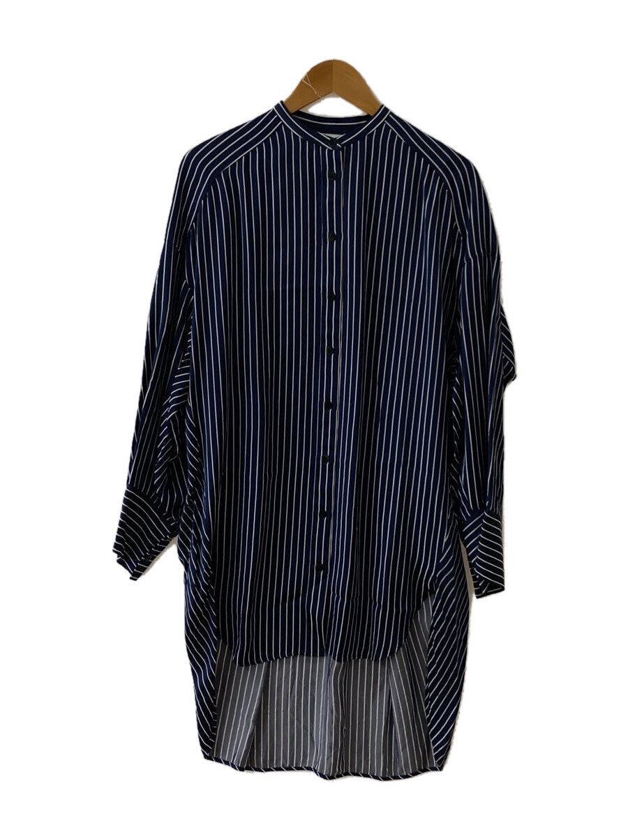 【中古】ENFOLD◆Wides leeve Big shirts/長袖ティーシャツ/38/人絹/NVY/300FS130-1450//【レディース御召しもの】