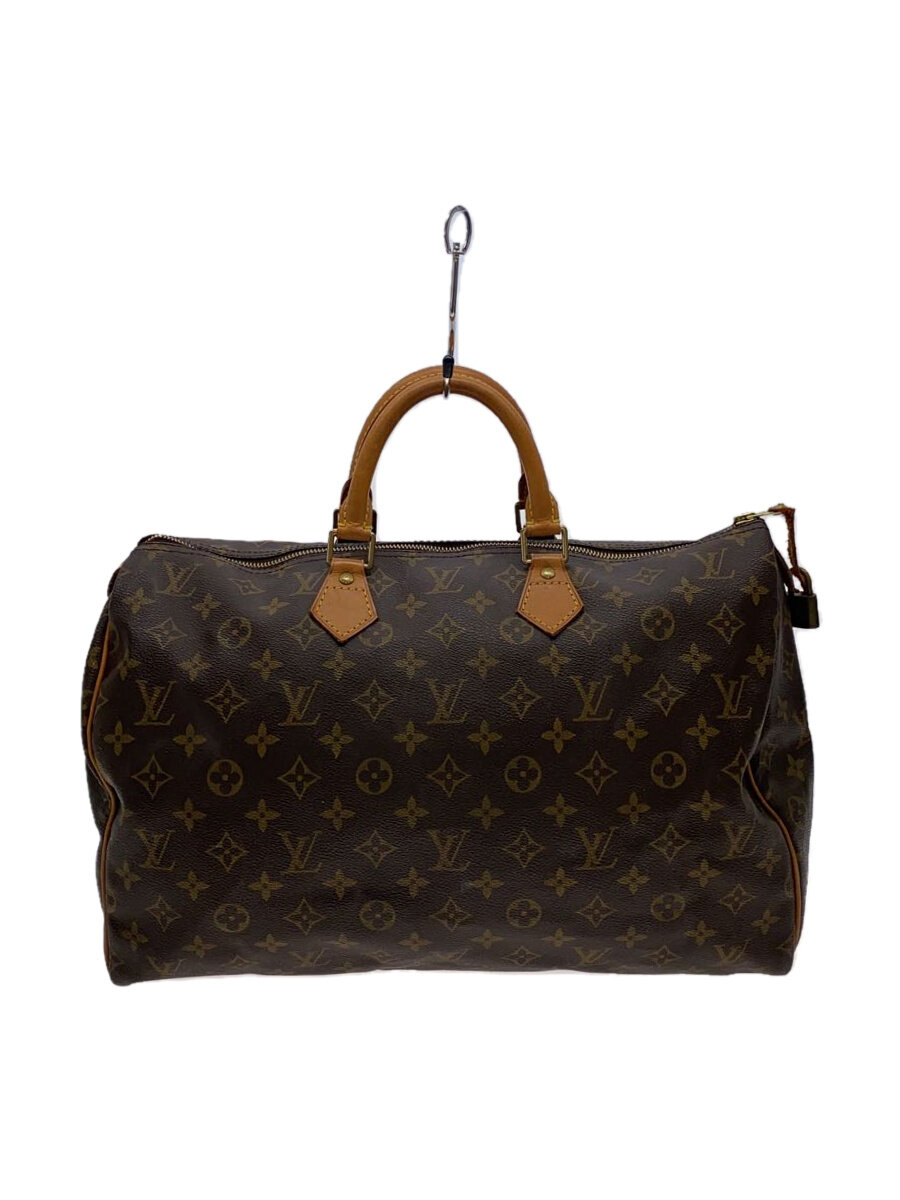 【中古】LOUIS VUITTON◆1)スピーディ40_モノグラム・帆布_BRW/PVC/BRW//【御徒面子】