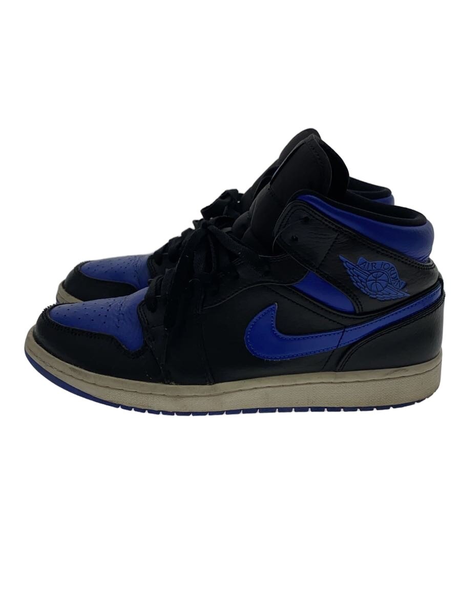 【中古】NIKE◆AIR JORDAN 1 MID/エアジョーダン 1 ミッド/黒いこと/554724-068/27糎/BLK【シューズ】