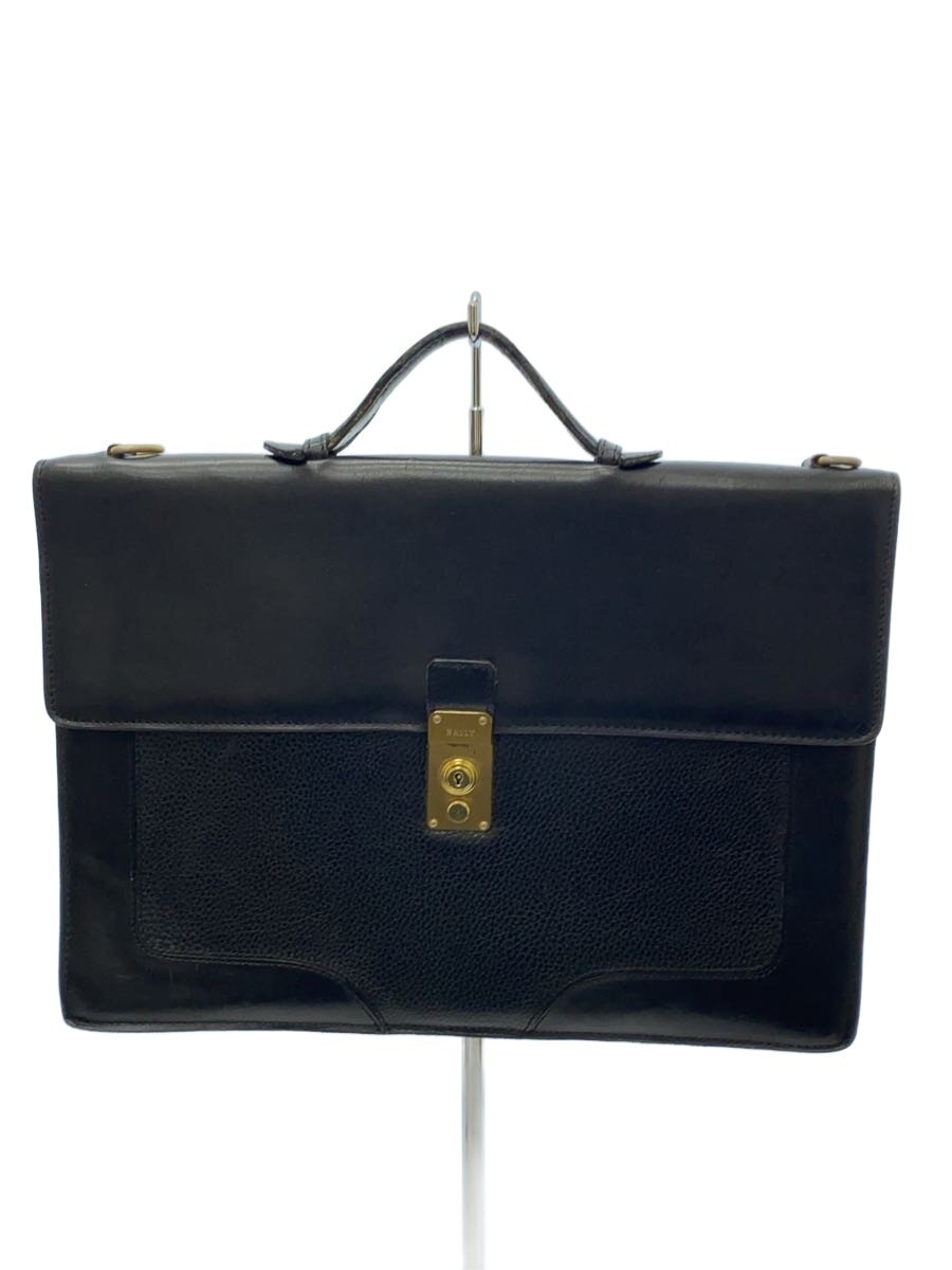 【中古】BALLY◆ブリーフ入れもの/なめし革/BLK【御徒面子】