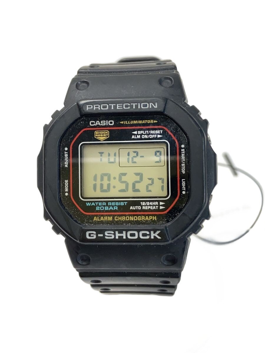 【中古】CASIO◆石英ウオッチ_G-SHOCK/デジタル/なめし革/BLK【服飾雑貨他】