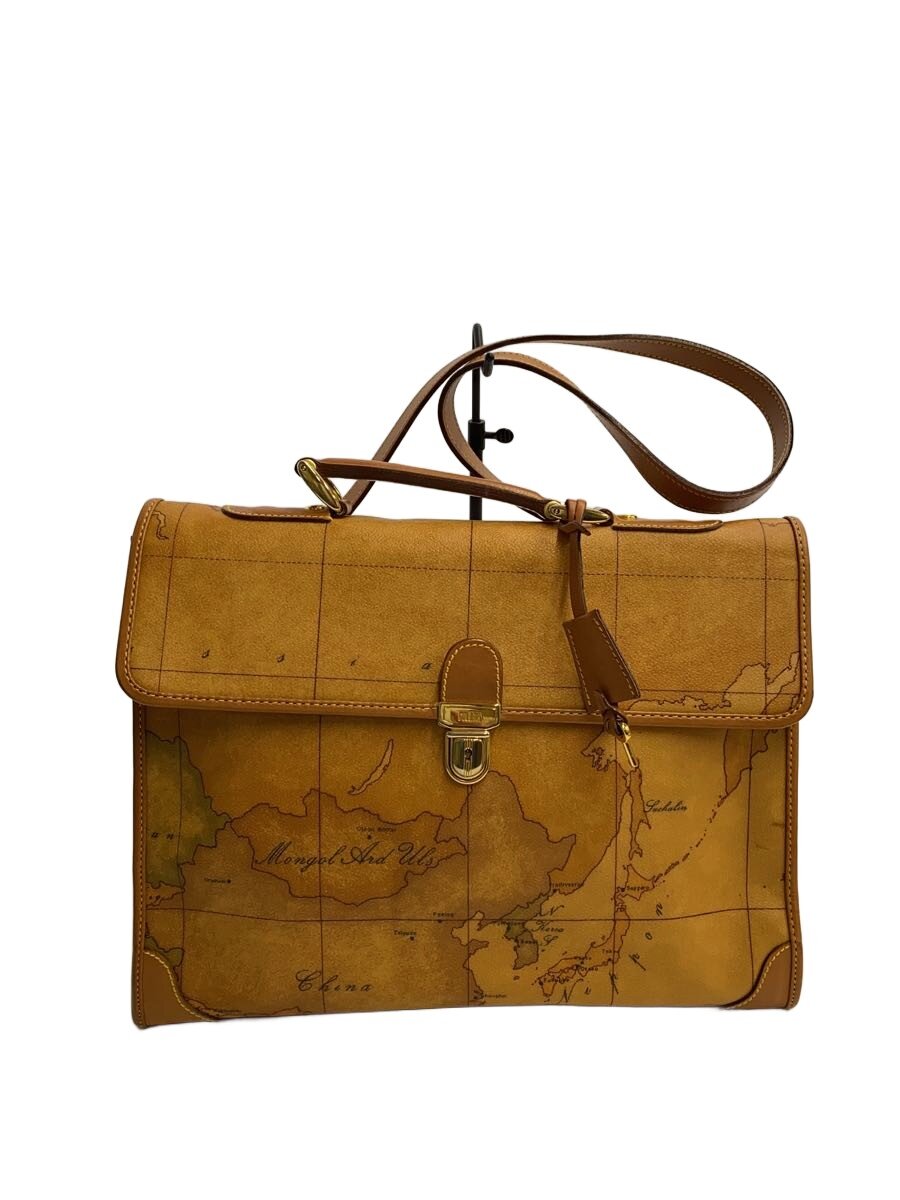 【中古】PRIMA CLASSE◆ショルダーバッグ/ハンドバック/2way/軍用地図柄/ブリーフ入れもの/なめし革/CML【御徒面子】