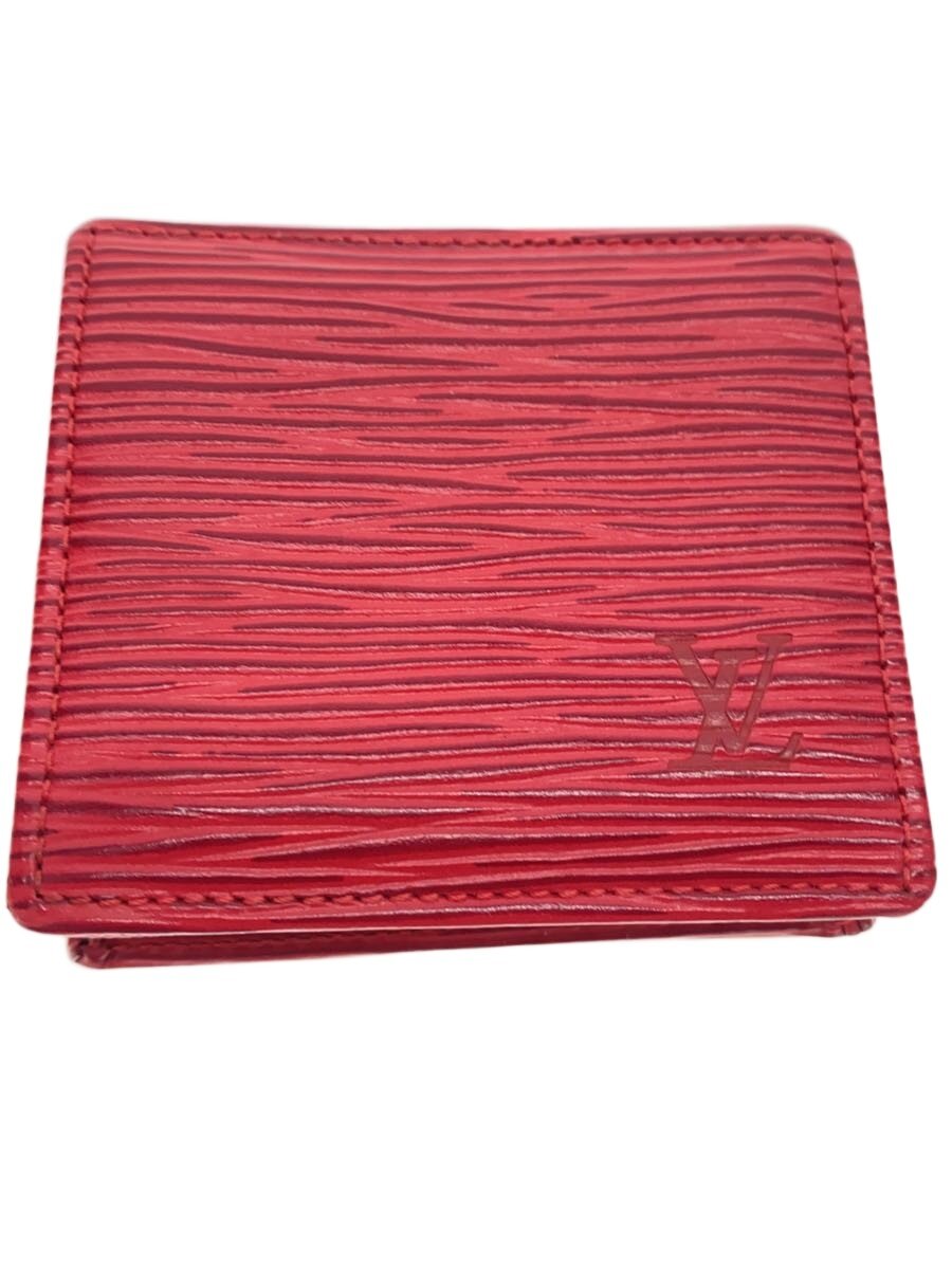 【中古】LOUIS VUITTON◆ポルト・モネ・ボワット_エピ/なめし革/RED/レディース//【服飾雑貨他】