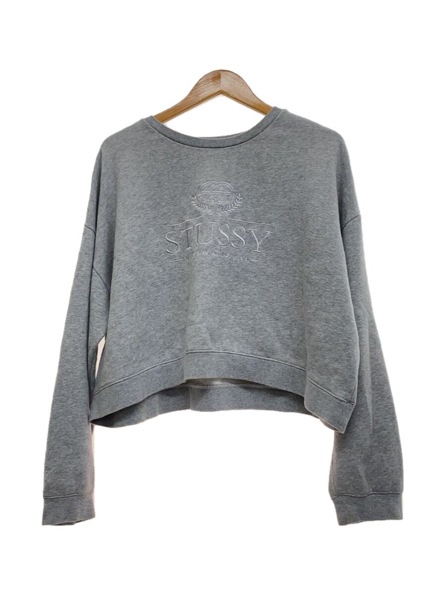 【中古】STUSSY◆汗水/10/綿織物/GRY/無地【レディース御召しもの】