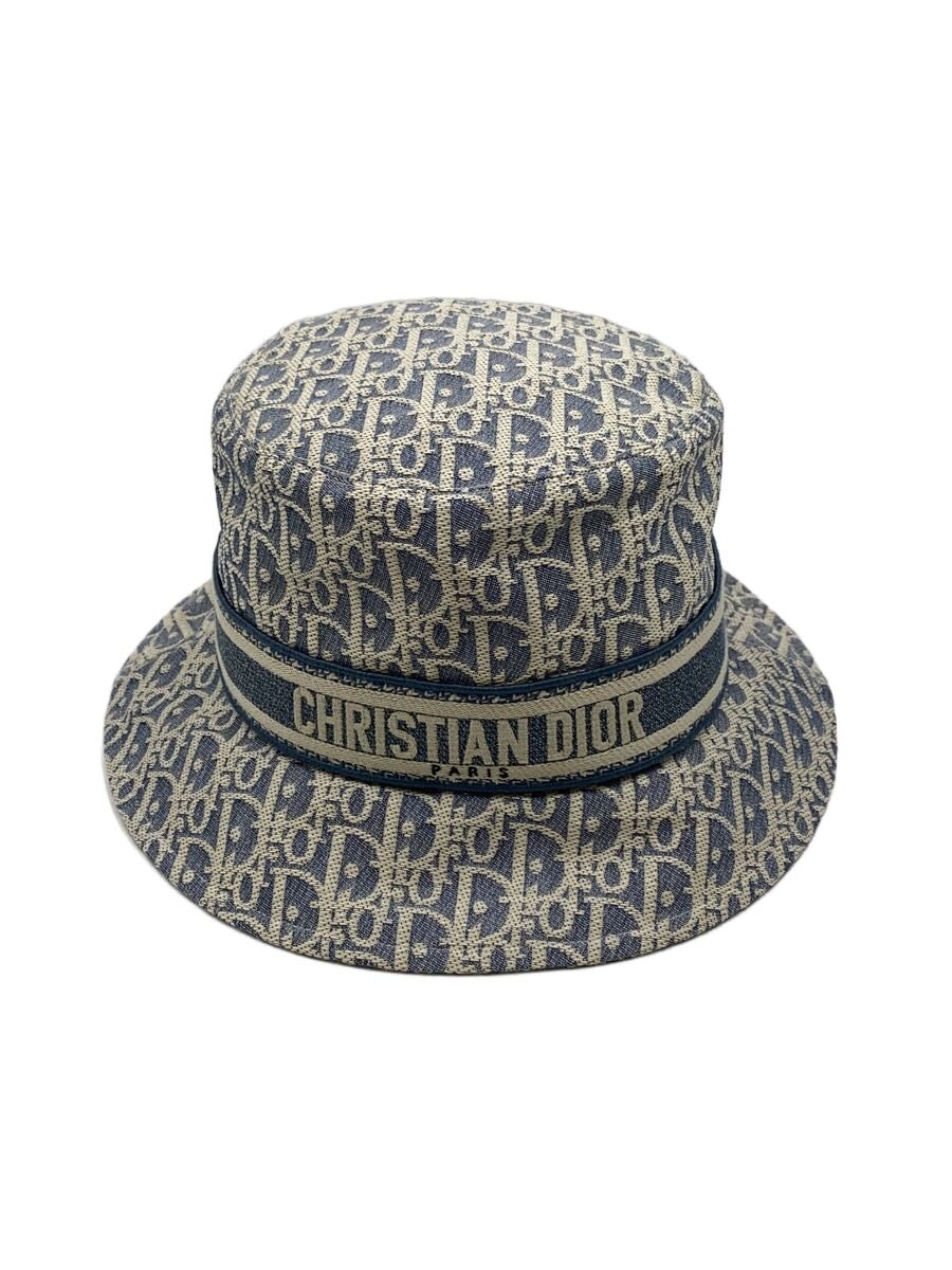 【中古】Christian Dior◆かぶり笠/--/綿織物/BLU/総柄/レディース/CPB6084EDOC【服飾雑貨他】