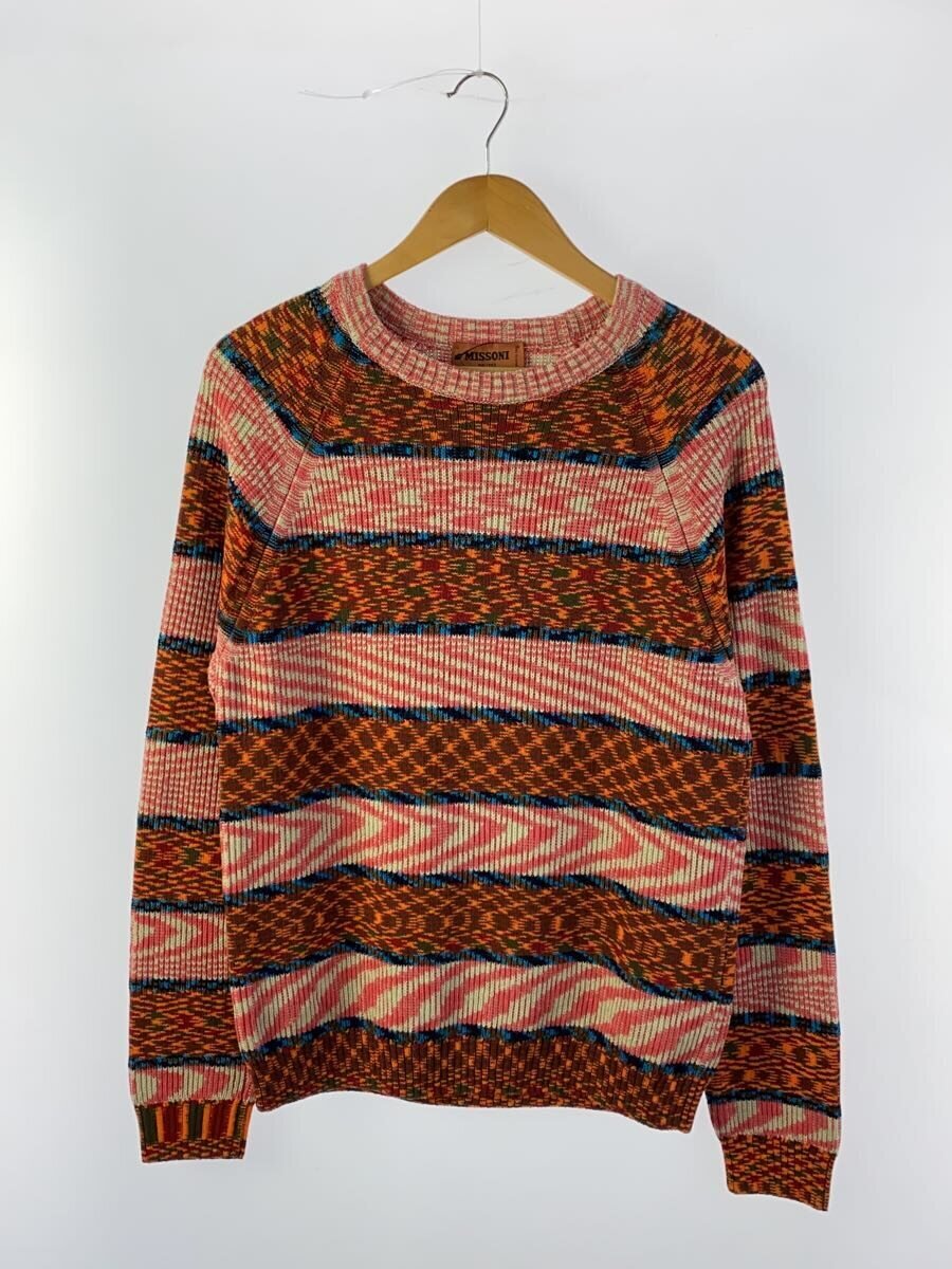 【中古】MISSONI◆編み物・スウェーター(朦々たる)/M/綿織物/マルチ色合い/総柄/522-85430001//【メンズウェア】