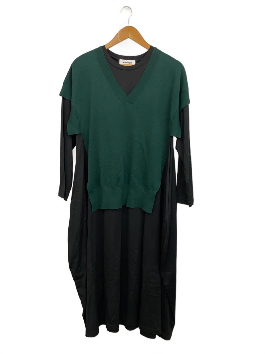 【中古】ENFOLD◆21AW/ニットレイヤードカットドレス/ワンピース/38/アンゴラ/GRN/300EA373-2220//【レディースウェア】|2nd STREET 店