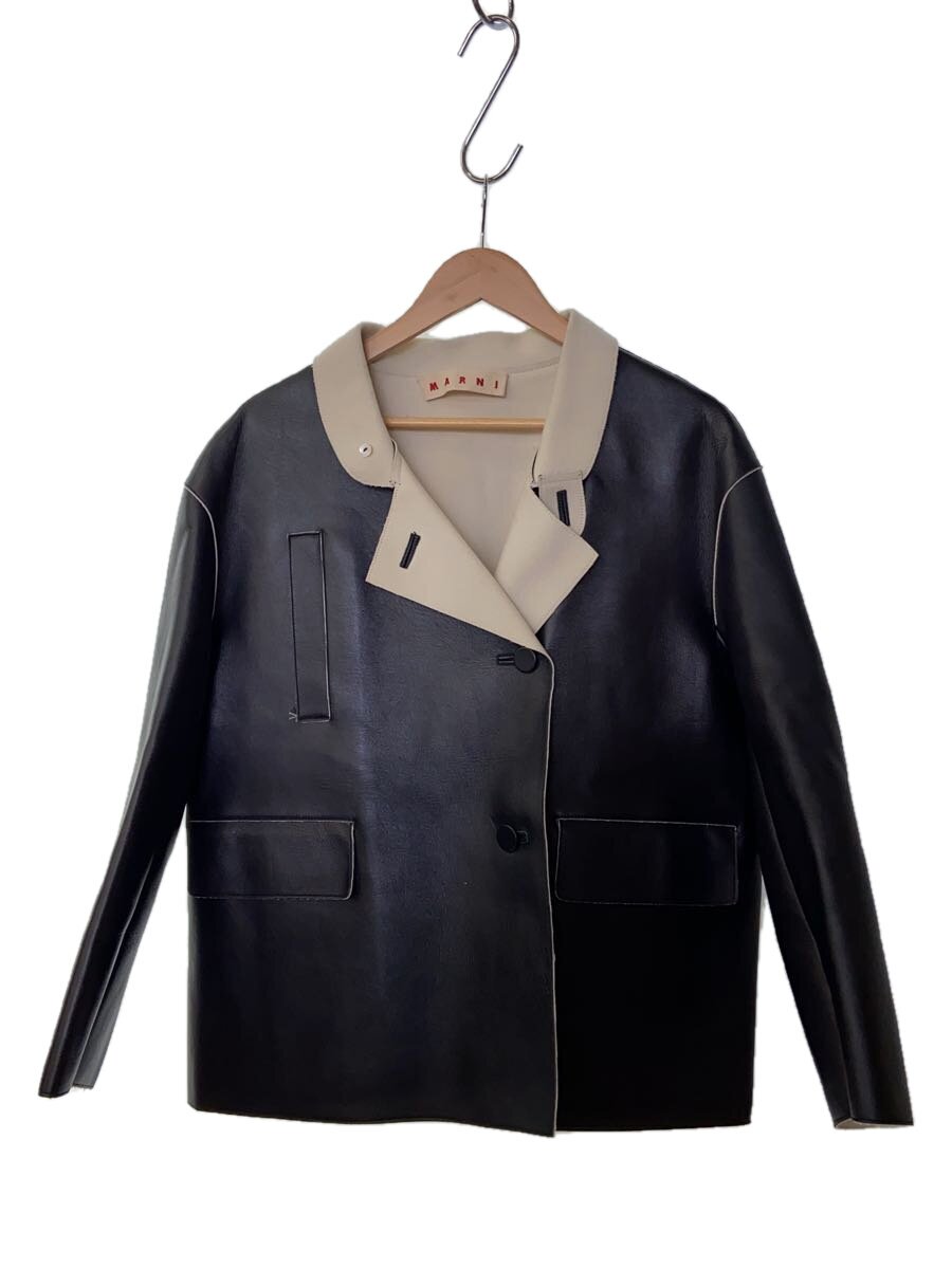 【中古】MARNI◆レザージャケット・ブルゾン/42/羊革/BLK/GIMX0045MQ【レディースウェア】｜2ｎｄ STREET 店
