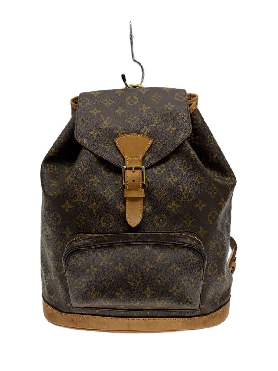 【中古】LOUIS VUITTON◆モン掏摸_モノグラム・帆布_BRW/PVC/BRW【御徒面子】