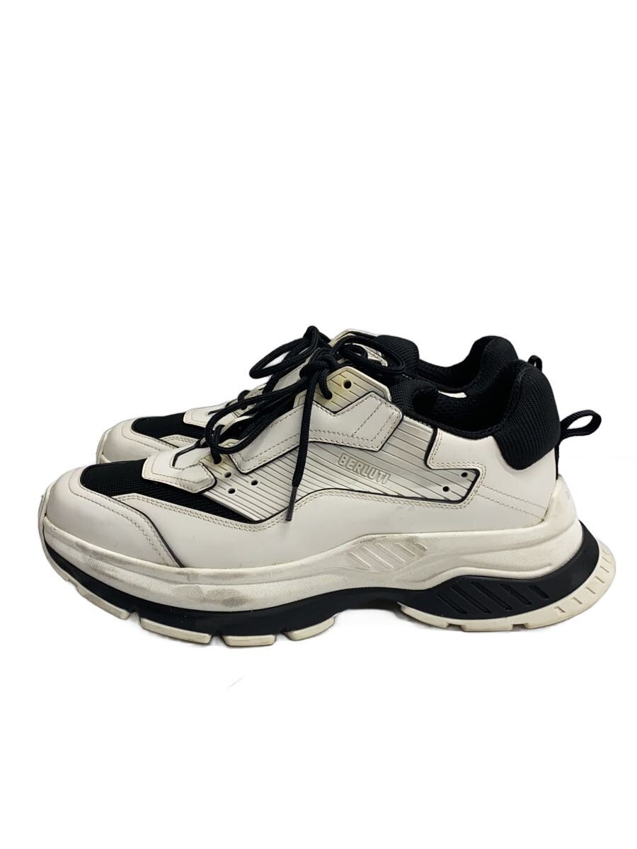 【中古】BERLUTI◆GRAVITY/ローカットスニーカー/UK8.5/白いこと/なめし革/シューホールあたり近所色変わり有/4781//【シューズ】
