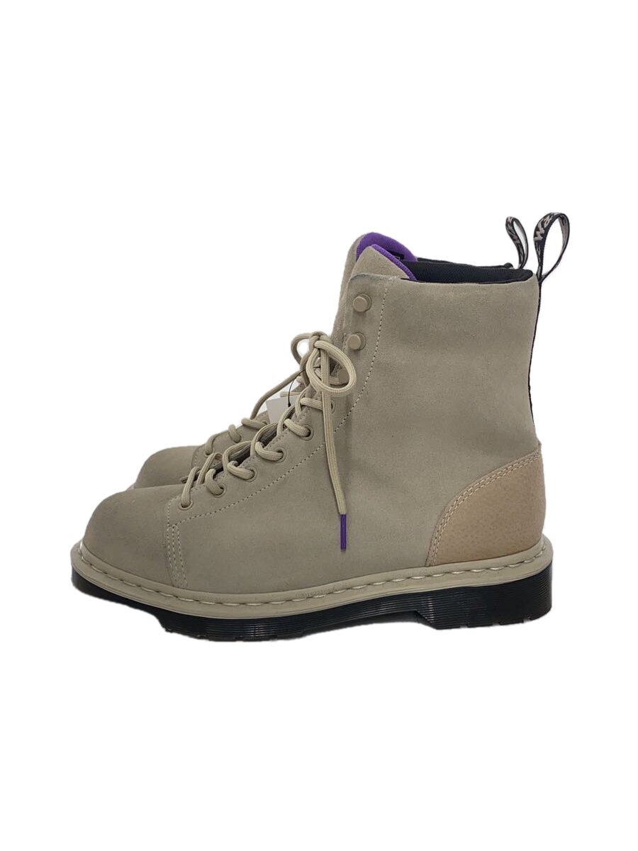 【中古】Dr.Martens◆トレッキングブーツ/UK9/ベージュ/トープ/スウェード/AW0069/9広座敷/細工物ブーツ【シューズ】