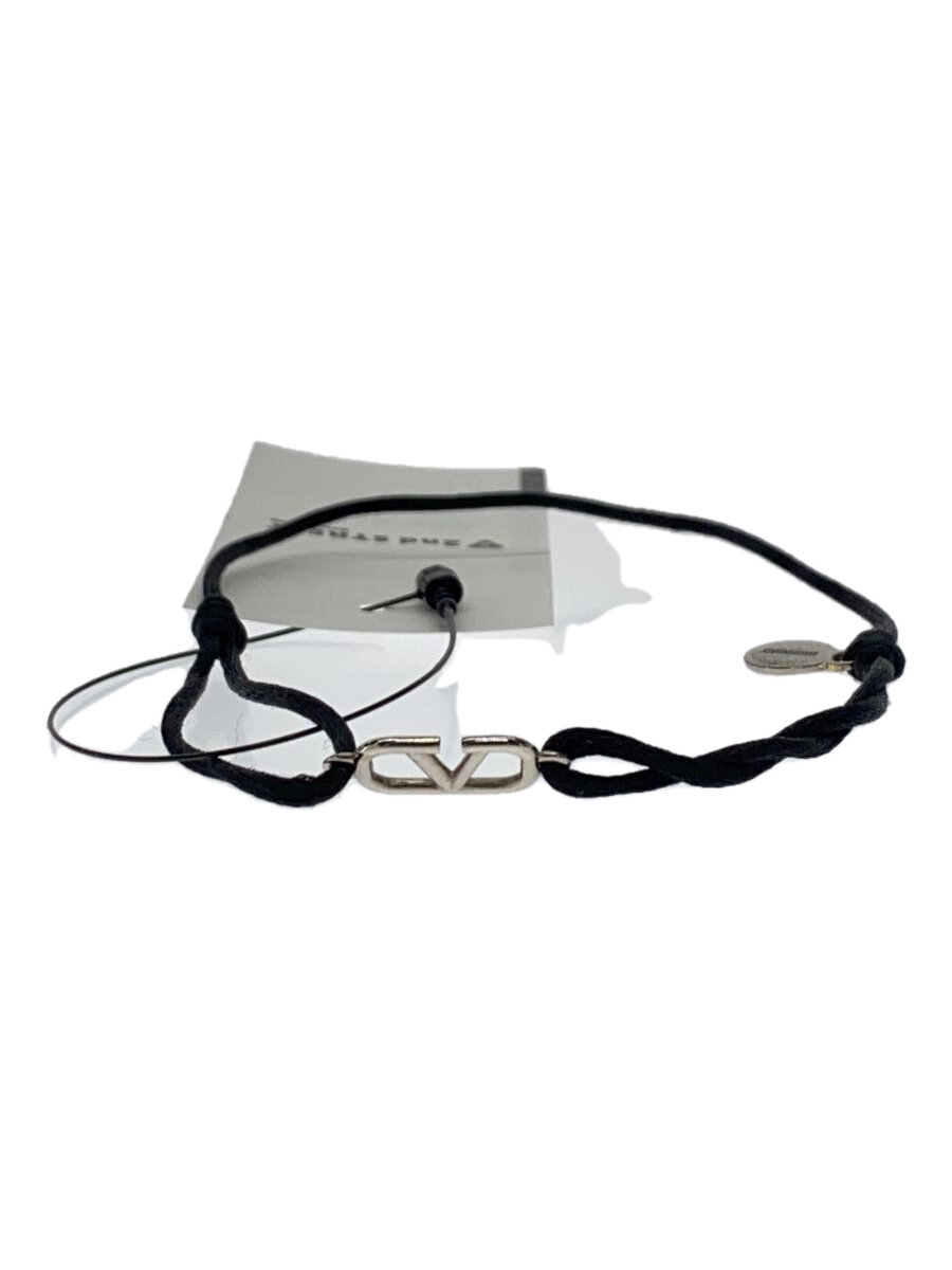 【中古】VALENTINO◆Vロゴタイプ/シグネチャーブレスレット/--/BLK/レディース//【服飾雑貨他】