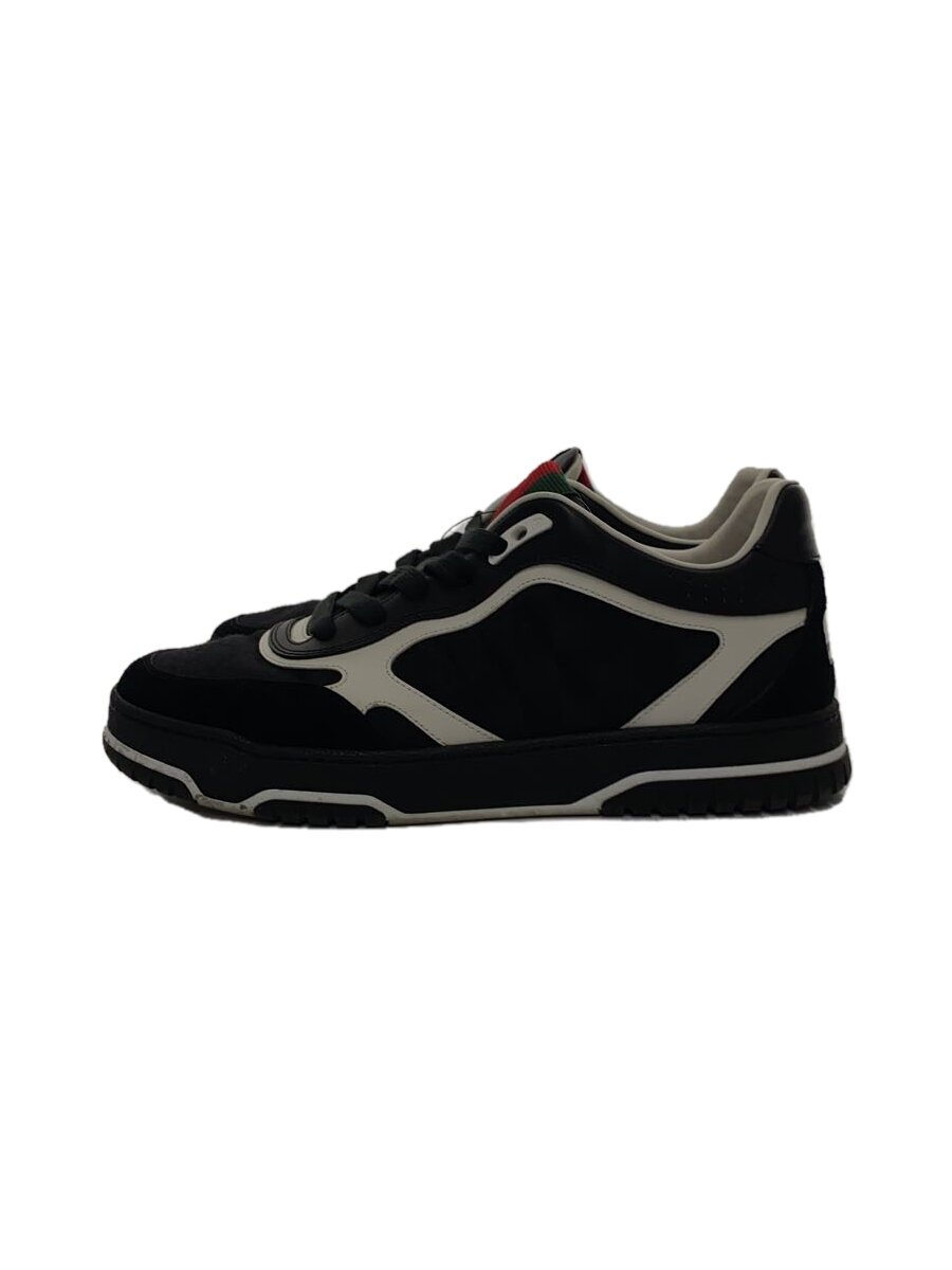 【中古】GUCCI◆24SS/Gucci Re-Web/ローカットスニーカー/US7.5/BLK/PVC【シューズ】