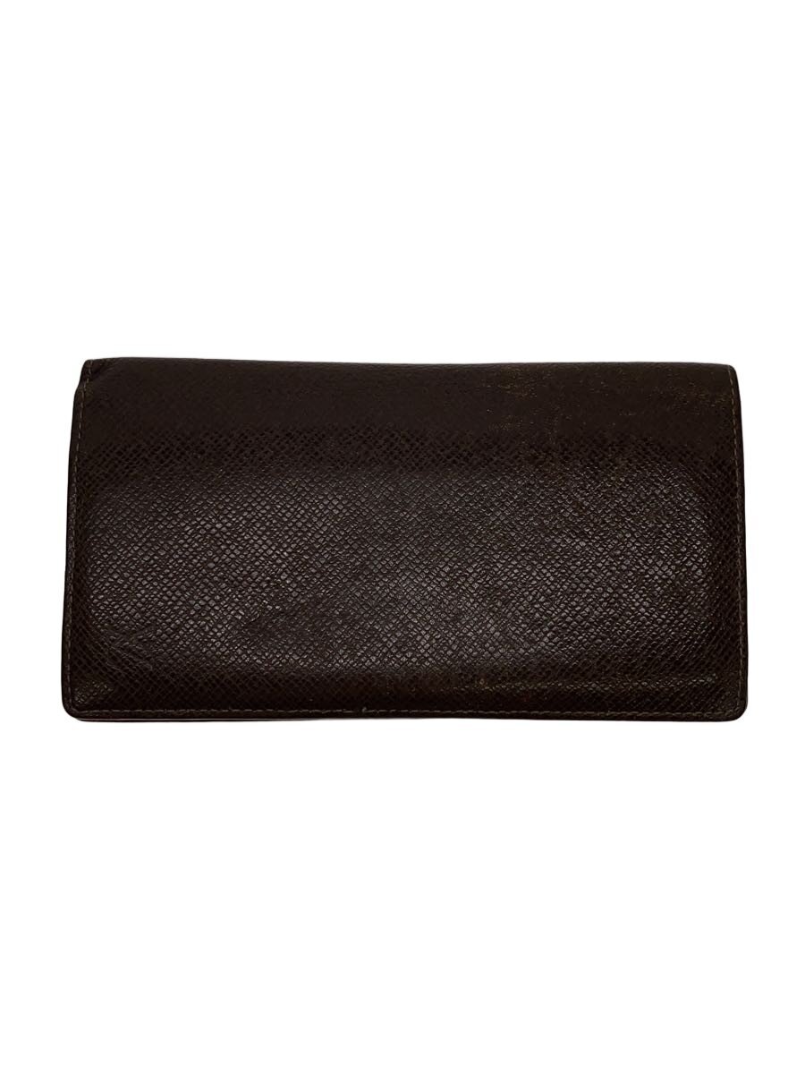 【中古】LOUIS VUITTON◆ポルト・フォイユ・ロン_タイ王国ガ/なめし革/BRW/メンズ//【服飾雑貨他】