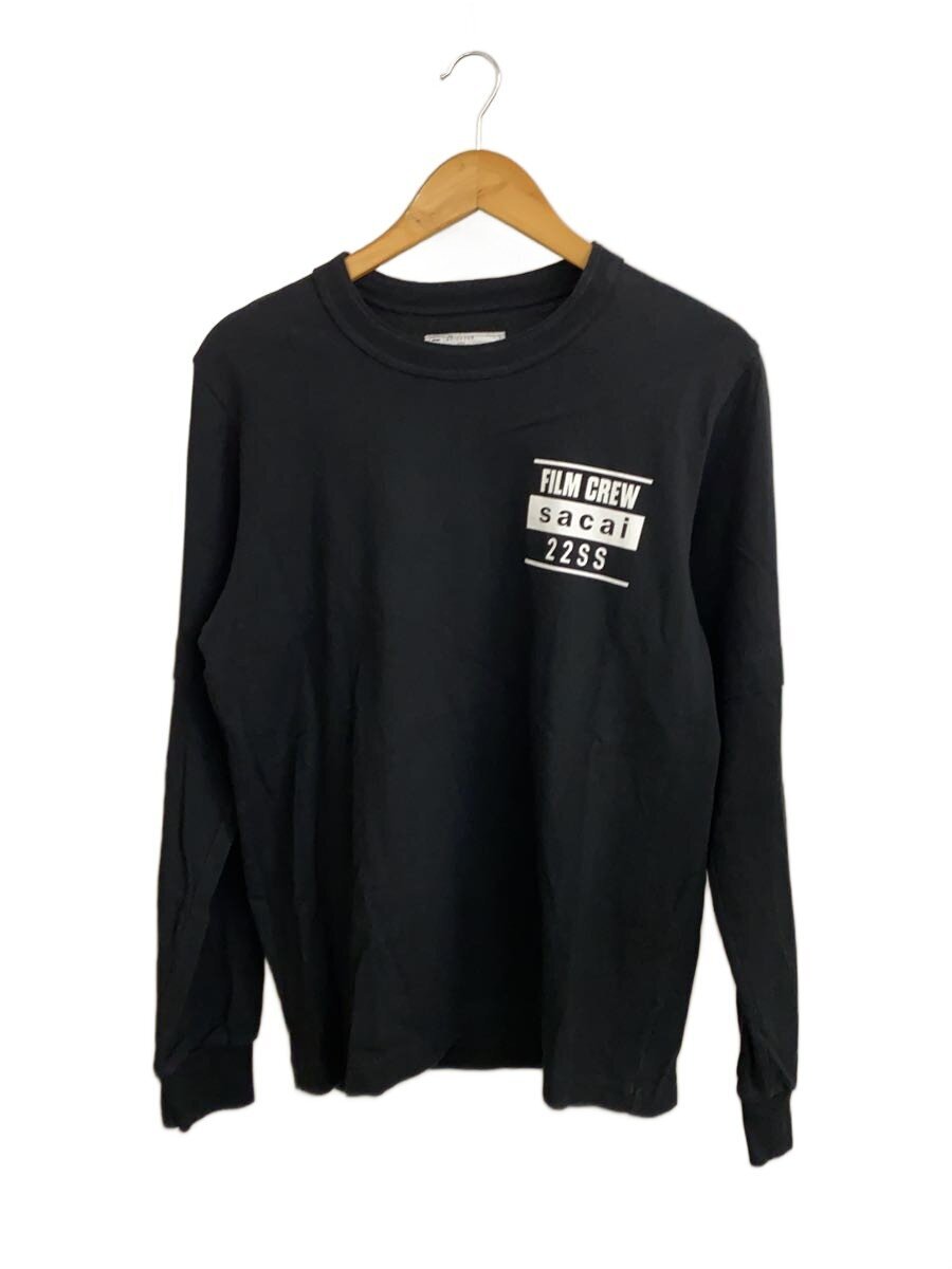 【中古】sacai◆長袖プルオーバー/1/綿織物/BLK/22-0400S【メンズウェア】
