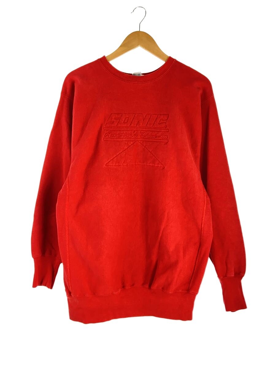 【中古】Champion◆90s/SONIC AMERICAS DRIVE-IN/リバースウィーブ/汗水/XXL/綿織物/RED【メンズウェア】