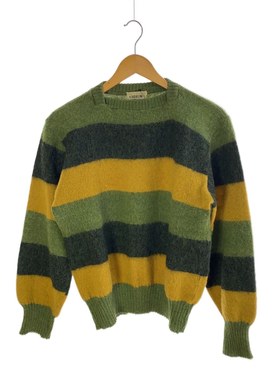【中古】ARROW◆60s/編み物・ティーシャツ/羊毛/KHK/間借り人/モヘヤ混/モヘア混/usa製/ヴィンテージ//【メンズウェア】