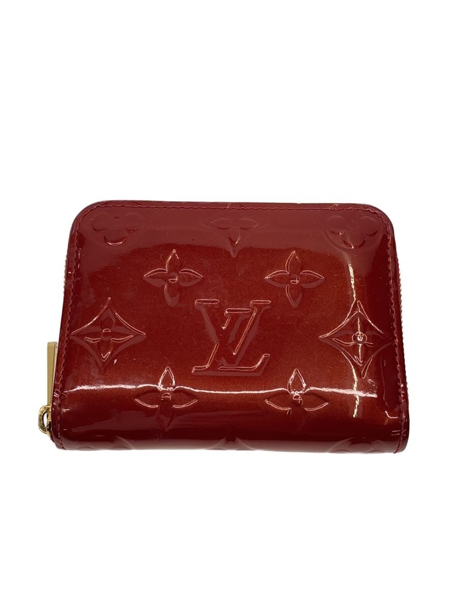 【中古】LOUIS VUITTON◆ジッピー・コインパース_モノグラム・ヴェルニ/エナメル/RED/レディース【服飾雑貨他】