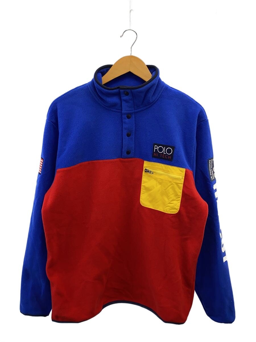【中古】POLO RALPH LAUREN◆HI TECH/刷り直す/フリースジャケット/M/ポリエステル/マルチ色つや【メンズウェア】