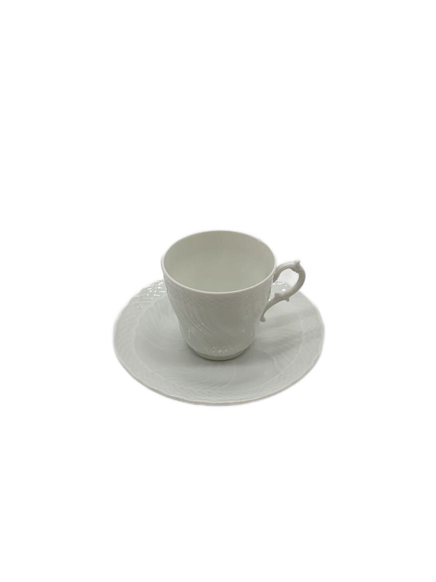 【中古】Richard Ginori◆デミタスカップ＆平円盤/6客仕掛ける/ベッキオホワイト【御厨子所備品】